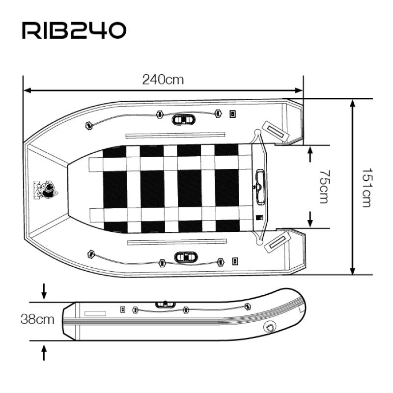 BATEAU PNEUMATIQUE NASH BOAT LIFE INFLATABLE RIB 240 – Image 3