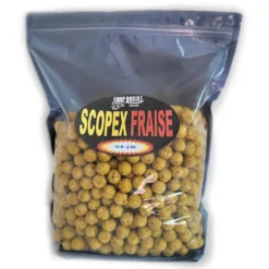 BOUILLETTE CARP BOILIES NATURAL SCOPEX FRAISE
