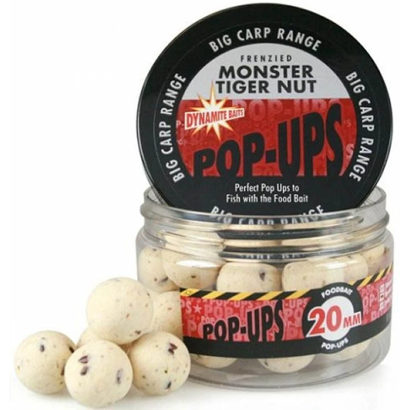 BOUILLETTE FLOTTANTE DYNAMITE BAITS MONSTER TIGER NUT POP UPS