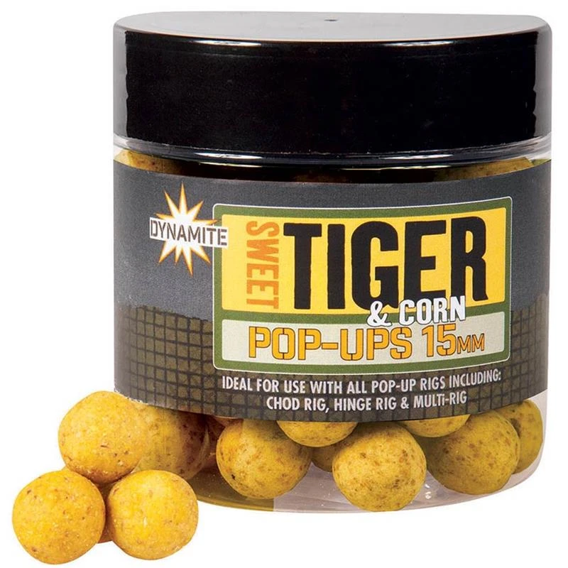 BOUILLETTE FLOTTANTE DYNAMITE BAITS SWEET TIGER & CORN POP-UPS